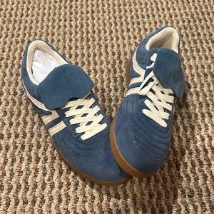 Blue and White Sneakers